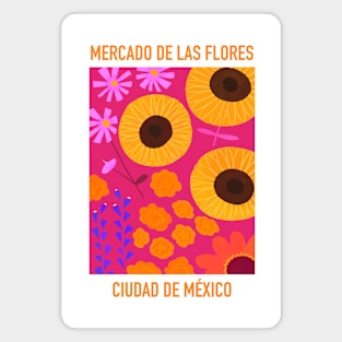 Flower Market from Mexico City Magnet